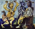 A Young Faun Playing a Serenade to a Young Girl 1938 Cubists